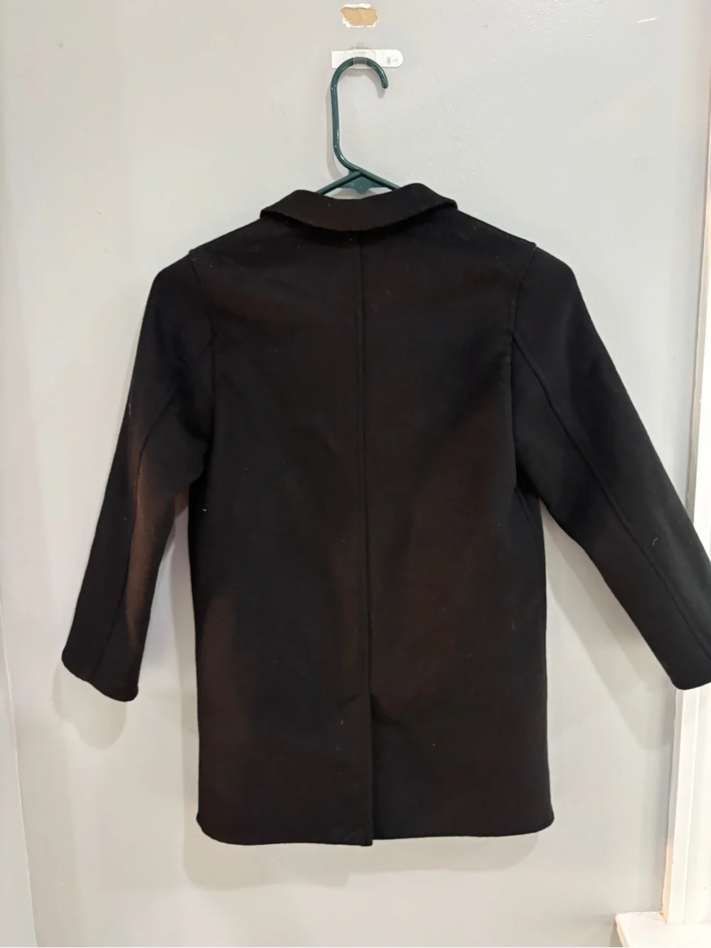 Zara Kid’s Black Wool Blend Coat Dress Coat Pea Coat Kid’s Size 8